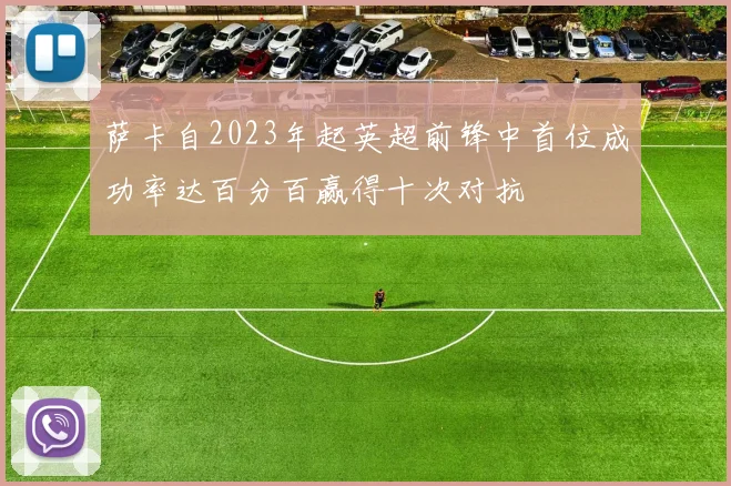 萨卡自2023年起英超前锋中首位成功率达百分百赢得十次对抗